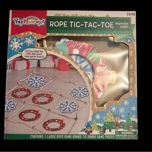 Rope Tic-Tac-Toe Game - Red, Blue, White